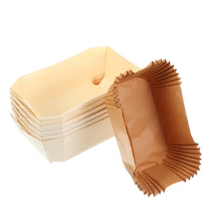 6 Pcs Brotform Für Ofen Papier Käsekuchen Toastbox Holzbackform - Bild 1 von 12