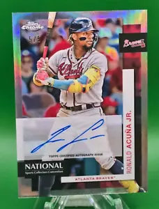 Ronald Acuna Jr. 2024 Topps Chrome National Silver Pack AUTO #d 5/5 SSP - Bild 1 von 2