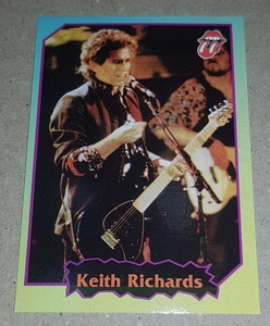 KEITH RICHARDS THE ROLLING STONES card #78 ARGENTINA Rock Cards Collection 1997