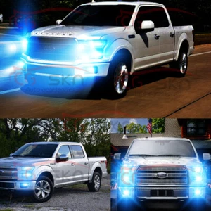 For 2015-2019 Ford F-150 8000K ICE Blue LED Headlight Hi/Lo + Fog Light Bulbs 6x - Picture 1 of 8