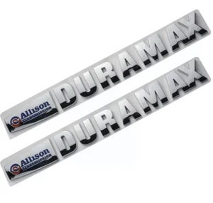 2x Chrome Allison Transmission Duramax Hood Letter Logo Emblm Badge Trucks - Bild 1 von 4