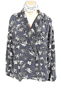 Evan Picone Floral Top 14 Long Sleeve Silk Print Wrap Wear to work *1008 - Picture 1 of 7