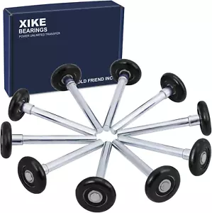 Xike 10 Pack Black 2" Nylon Garage Door Roller 4" Stem, Quiet/Durable and High L - Picture 1 of 12