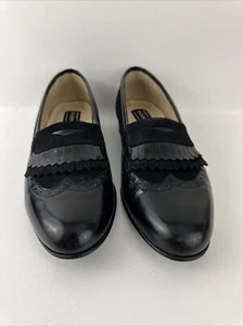 Jarman Slipper Halbschuh Leder & Wildleder schwarz Quaste Schuh Herren Größe 11 M - Bild 1 von 14