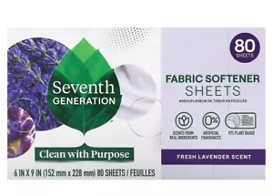 Fabric Softener Sheets, Fresh Lavender, 80 Sheets - Picture 1 of 2
