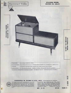 Sams Photofact Folder Sylvania Model 45C22M (Ch. 646-2) PFAX21 - Bild 1 von 1