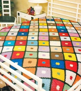 RETRO Old America Bedspread/Afghan/Crochet Pattern INSTRUCTIONS ONLY - Picture 1 of 1