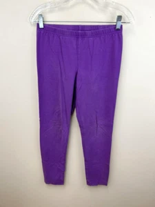 Hanna Andersson 150 12 Solid Purple Basic Liveable Leggings Girls READ - Picture 1 of 4