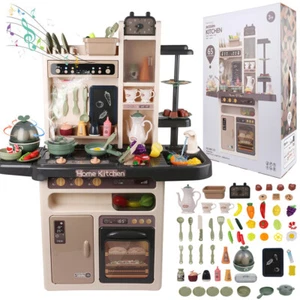 Kids Kitchen Pretend Playset With Water Light Sound Steam Music Christmas Gift - Picture 1 of 11