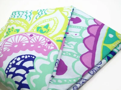 Funda nórdica Pottery Barn Teen algodón multicolores danza de luna mandala doble farsa Foto 1 de 4