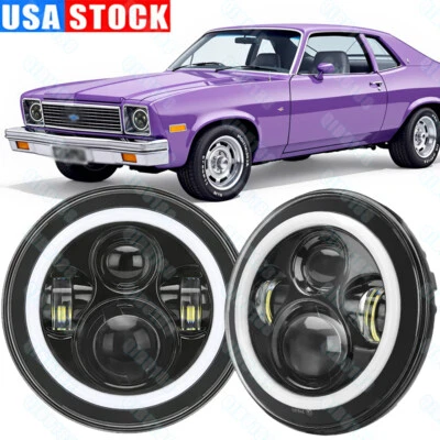 2x Faros LED redondos de 7"" aptos para Chevrolet Bel Air 1953-1957/150/210 Impala Ford Foto 1 de 4