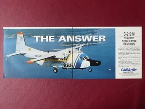 1/1992 PUB CASA C-212 M KUSTBEVAKNING SE-IVF SWEDEN COAST GUARD ORIGINAL AD - Picture 1 of 1
