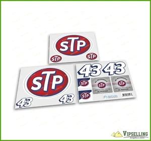 Classic STP Sponsor Racing Rally Moto Bike Car Decals 4x4 Kit Stickers Emblems - Picture 1 of 2