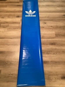Vintage Adidas 2 Sided 6 Foot Store Display Banner Vinyl Fabric Blue & White - Picture 1 of 7