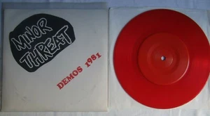 MINOR THREAT demos '81 7" red label red vinyl fugazi second wind meatmen - Picture 1 of 4