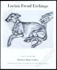 2000 Lucian Freud Pluto zwölf Jahre alt Hundekunst NYC Galerie Vintage Druck Anzeige
