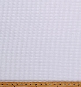 Waffle Weave Pique Woven White 70" Polyester Tablecloth Fabric by Yard D141.02 - Picture 1 of 1