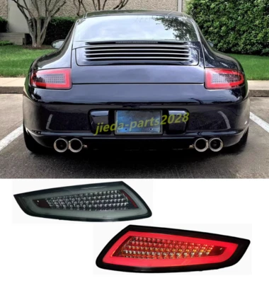 Conjunto de luz trasera LED ahumada apto para Porsche 911 997.1 señal dinámica 2005-2008 Foto 1 de 4