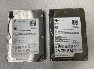 Lot 2 Seagate Barracuda ST4000LM024 4TB 128MB SATA III 6.0Gb/s (15mm) 2.5" HDD - Image 1 of 3
