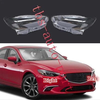 LH&RH Side Headlight Lens Cover+Sealant Glue Fit For Mazda 6 2016-2017 - Image 1 of 4