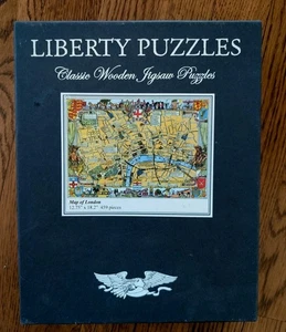 Liberty Wooden Jigsaw Puzzle Map of London 459 Pieces Complete - Picture 1 of 3