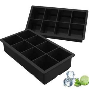 - Silicone Ice Cube Tray With Lid - 2Pack Ice Trays for Freezer With Lid - La... - Picture 1 of 7