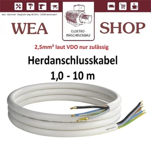 HERDANSCHLUSSLEITUNG HERDANSCHLUSSKABEL 5x2,5 mm² HERDLEITUNG KABEL HERD - Picture 1 of 10