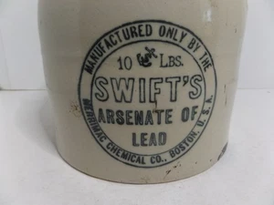 Swift's Arsenate of lead 10 LBs jar crock vintage - Picture 1 of 11