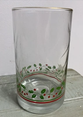 One Arby's 1983 Christmas Libbey's Glasses Holly Berry Holiday Foto 1 de 3
