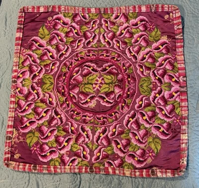 Funda de Almohada Guatemala Tribal Flores Lirio Patchwork Nuevo Algodón Huipil Rosa Foto 1 de 4