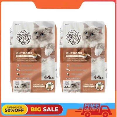 (2 pack) Special Kitty Outdoor Formula Dry Cat Food, 44 lb Bag
