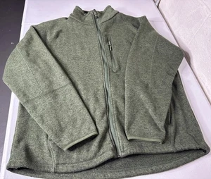 Herren ORVIS Trout Bum 2XL grün durchgehender Reißverschluss Polyester Fleece Langarm Jacke - Bild 1 von 9
