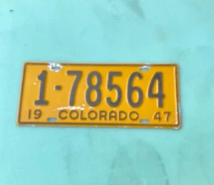Placa de matrícula Colorado 1947 #1-78564 - Imagen 1 de 2