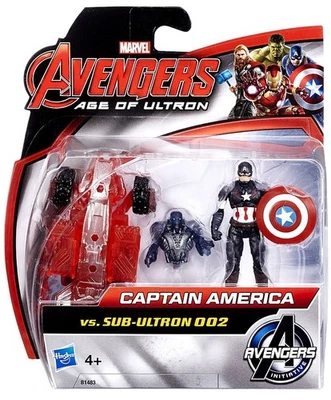 Figura de acción Avengers Age of Ultron Capitán América vs. Sub-Ultron 002 paquete de 2 Foto 1 de 2