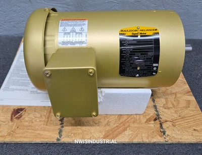BALDOR Electric Motor, VEM3558, 2 HP, 230/460V, 3 Phase, 1755 RPM, 56C - Image 1 of 4