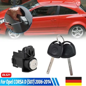 SCHLIEßZYLINDER TÜRSCHLOSS LINKS MIT SCHLÜßEL FÜR OPEL CORSA D S07 06-14 DL521 - Picture 1 of 9
