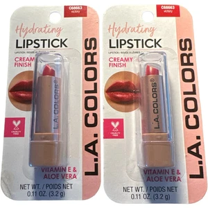 L.A. Lápiz Labial Hidratante Colores Vitamina E y Aloe Vera C68663 Victory Lote de 2 - Imagen 1 de 3