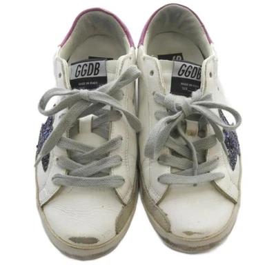 GOLDEN GOOSE Mujer Corte Bajo Zapatillas Cuero Blanco Púrpura EU 36 126572K... - Imagen 1 de 4