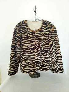 Chaqueta/encogerse de hombros de piel de tigre sintética Banana Republic nueva con etiquetas - Imagen 1 de 6