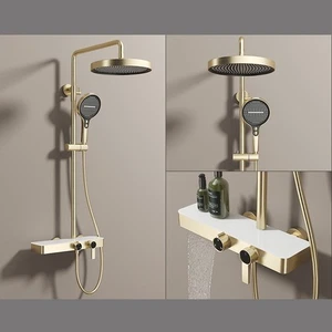 Wall Mounted Bathroom Shower System Set 3 way Hand Shower Faucet Mixer Tap - Picture 1 of 48