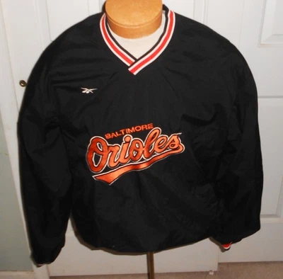 REEBOK VINTAGE BALTIMORE ORIOLES MLB BASEBALL MENS PULLOVER WINDBREAKER LARGE - Imagem 1 de 4