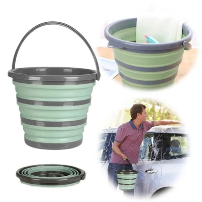 Flexibler Putzeimer 10L 35x24cm faltbar mit Griff Falteimer Wassereimer Camping - Bild 1 von 4