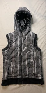 Mountain Hardwear Filled Vest Jacket Womens Medium Plaid Sleeveless Zip Up - Picture 1 of 7