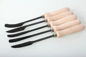 Italienisches feuerscharfes Kohlenstoffstahl Steinschnitzerei Handriffler-Set mit Griff - Bild 1 von 1
