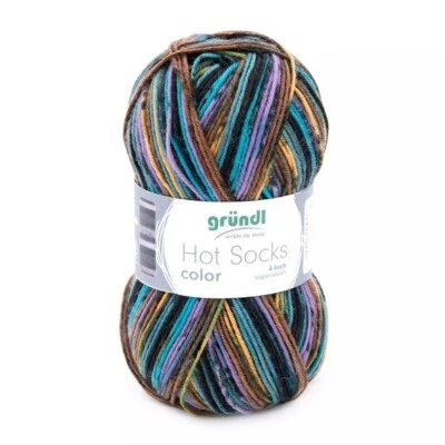 GRÜNDL WOLLE HOT SOCKS COLOR PARROT 50 G SOCKENWOLLE 100g/5,98€ - Bild 1 von 2