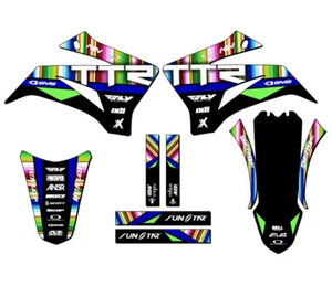 2008-2022 TTR 125 SERAPE Black Senge Graphics Kit Compatible with Yamaha - Picture 1 of 10