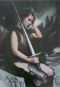 MARTIN EDER - Offset firmado a mano "EL CONOCIMIENTO FUNCIONA SOBRE SUELAS ROTAS" - Imagen 1 de 8