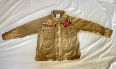 Chaqueta de Carga DISNEY STORE Niños Lightning McQueen Cars Beige Tostado XXS Copa Pistones Foto 1 de 4