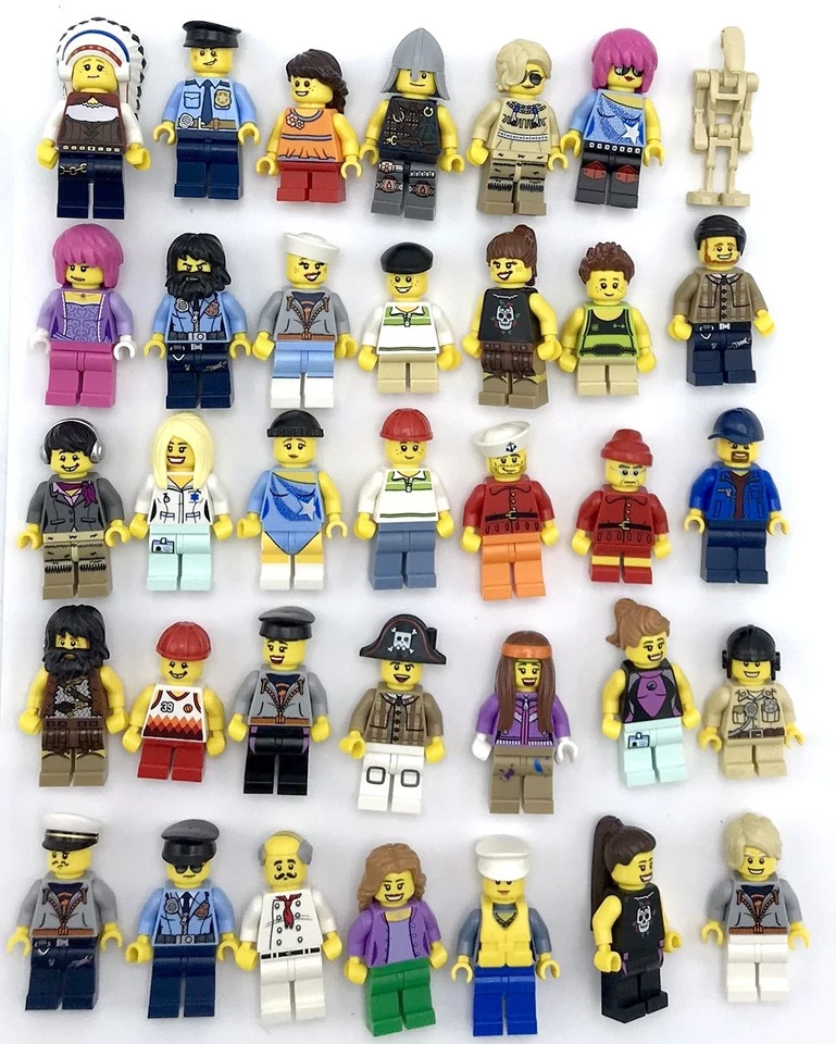 LEGO 10 NEW MINIFIGURES TOWN CITY SERIES BOY GIRL TOWN PEOPLE SET - Image 1 of 1