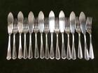 Nice 8 setting Vintage Jonelle Fisheaters Set Chester pattern silver plated
